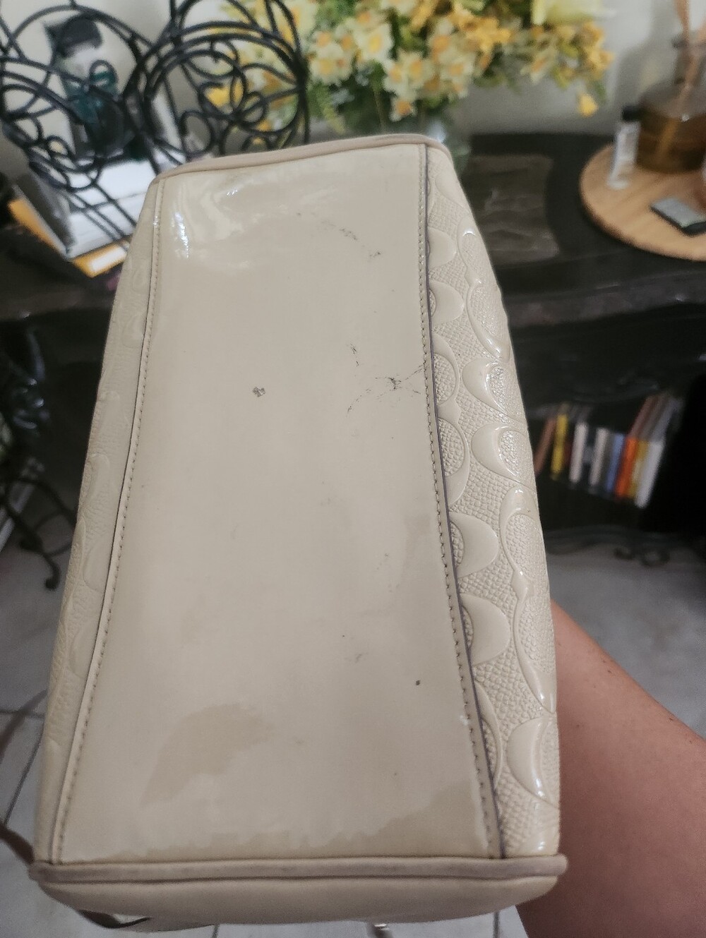 Coach Signature Embossed Patent Mini Bennett Satchel - Picture 8 of 8